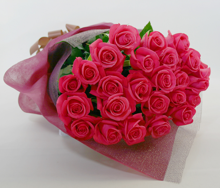 ◇バラ（薔薇）の花束◇ピンク２４本 - バラの花束.com