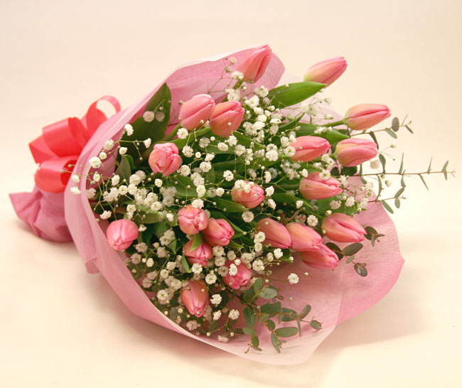 *チューリップの花束*ピンク２０本