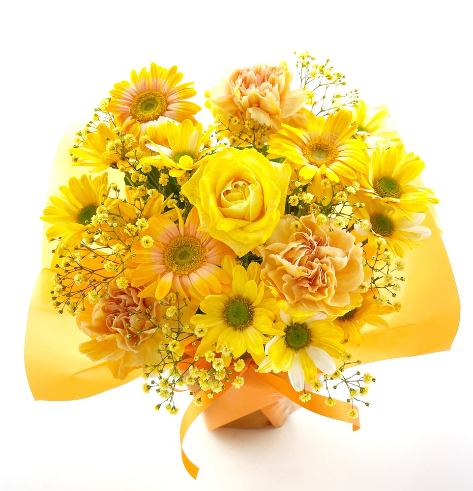誕生日のお祝い花　フラワーアレンジメント　シャンパーニュ