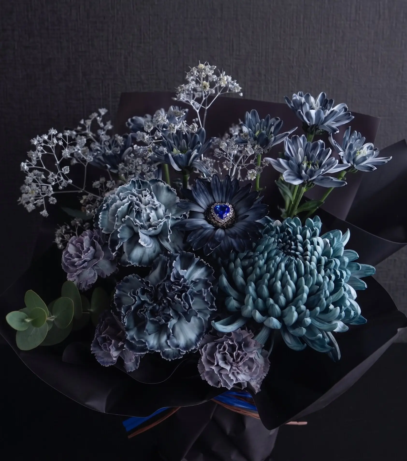 個展、出展お祝い花 -CUTE BLACK