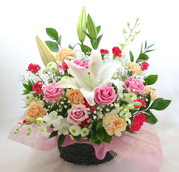 米寿祝いの花 フラワーアレンジメント ウィンディ 花の贈り物はフラワーズ ドゥ 花キューピット加盟店