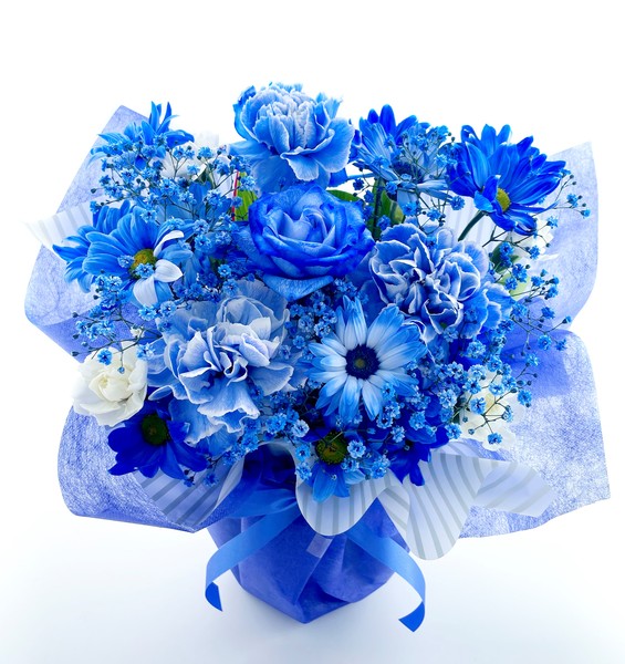 ブルーの花　フラワーアレンジメント