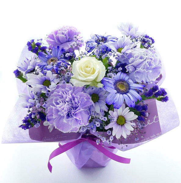 喪中見舞いの花 キュートラベンダー