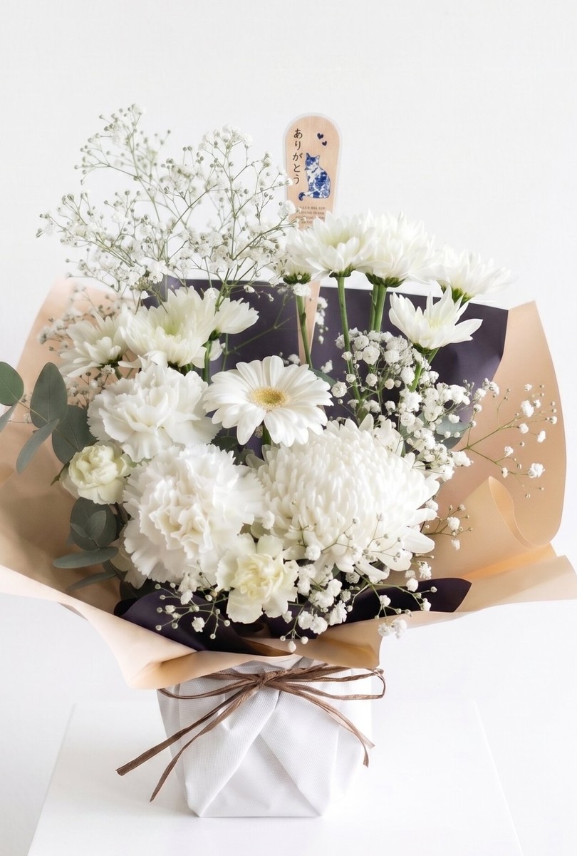 七回忌お供え花  -CUTE WHITE