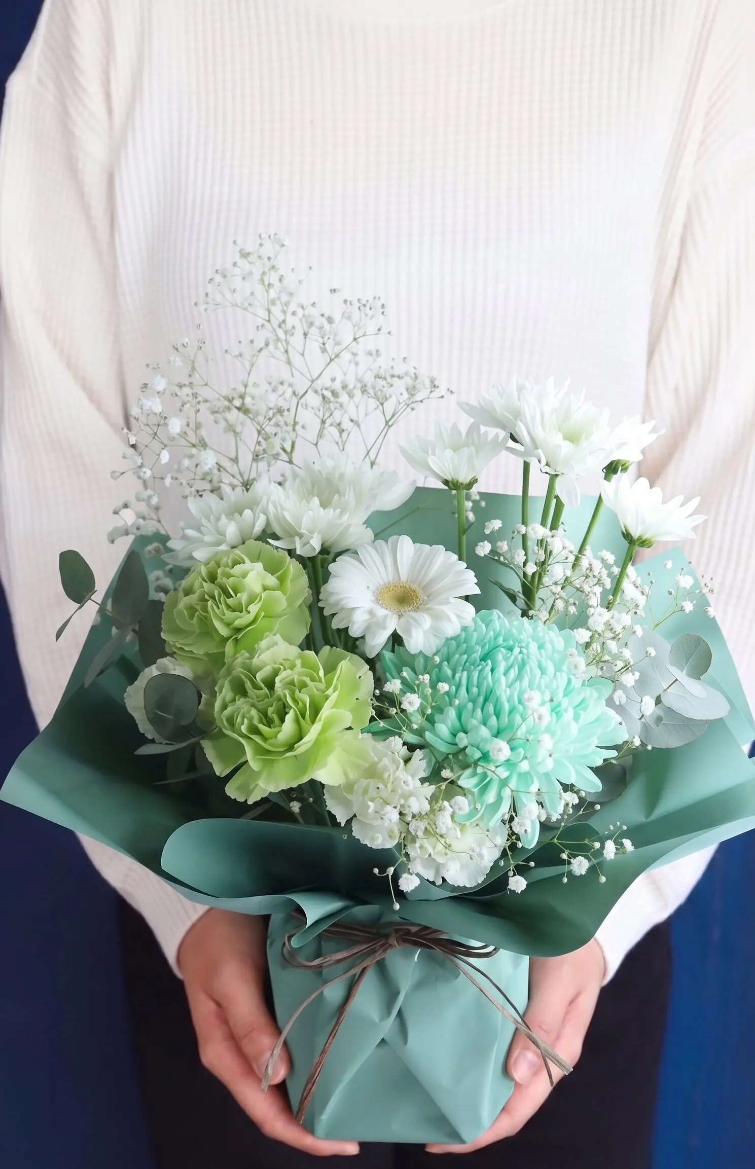 個展、出展お祝い花  -GREEN & WHITE
