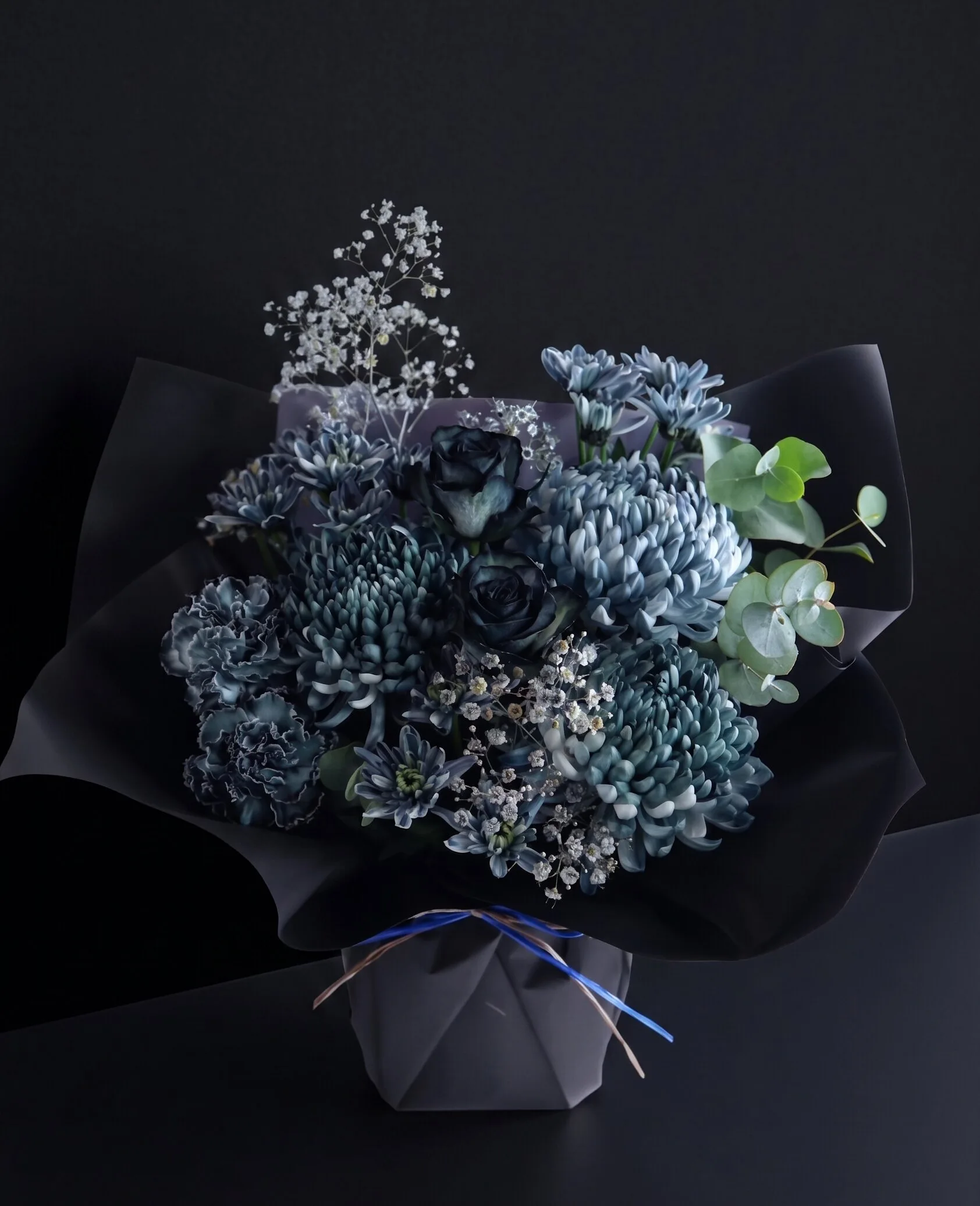 個展、出展お祝い花 -LOVERY BLACK