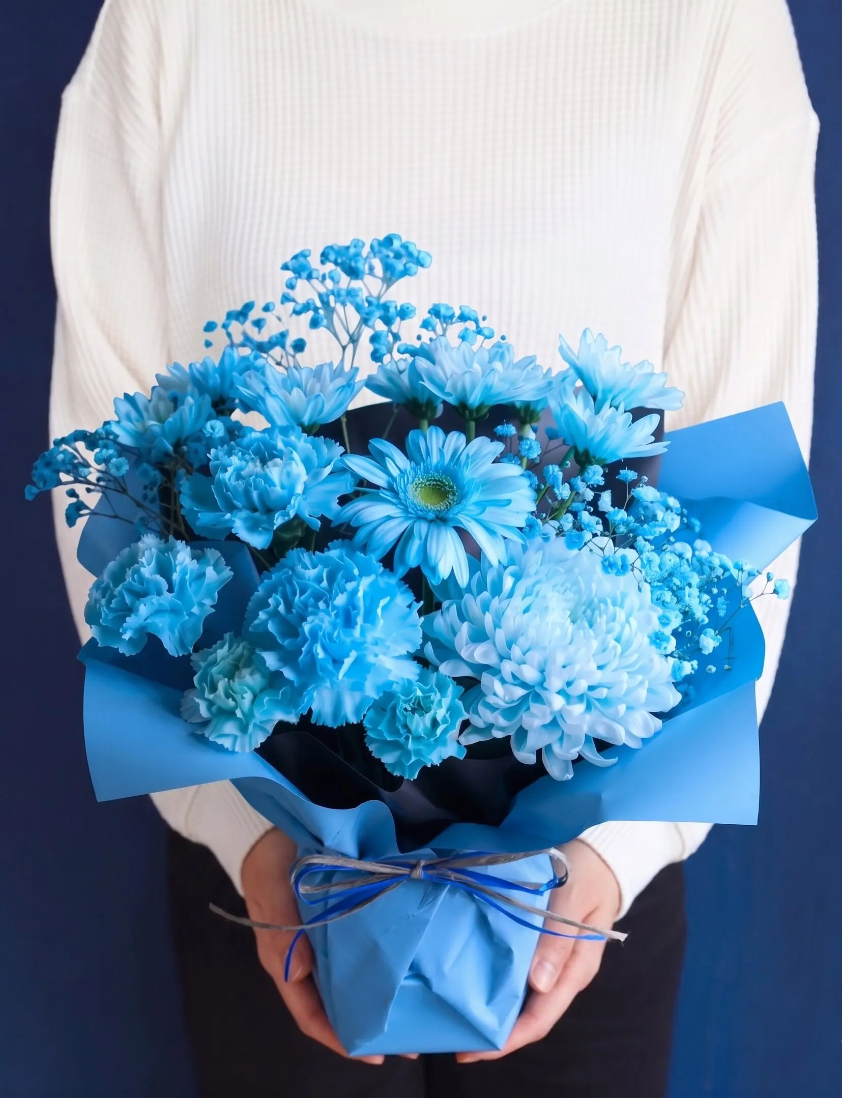 個展、出展お祝い花-CUTE TURQUOISE