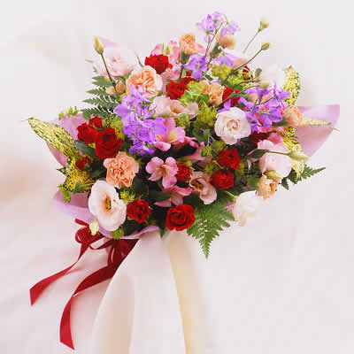 【花キューピット】おまかせ花束　お祝い用