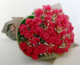 *バラの花束*かすみ草付きはすごいボリュームです！