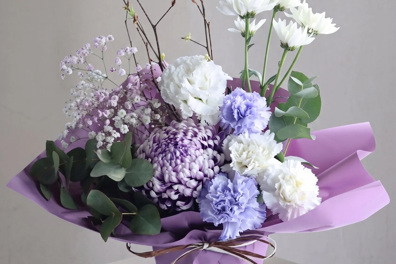 ラベンダーカラーのお供え花